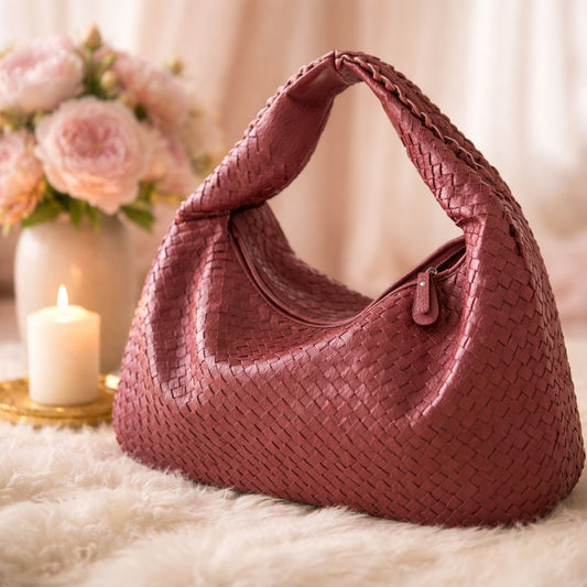 Maroon shoulder bag