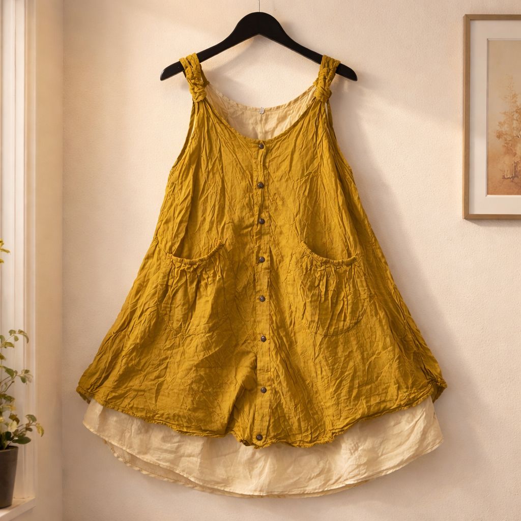 Summer layer dress- Maroon, Yellow, Dark orange & khaki green