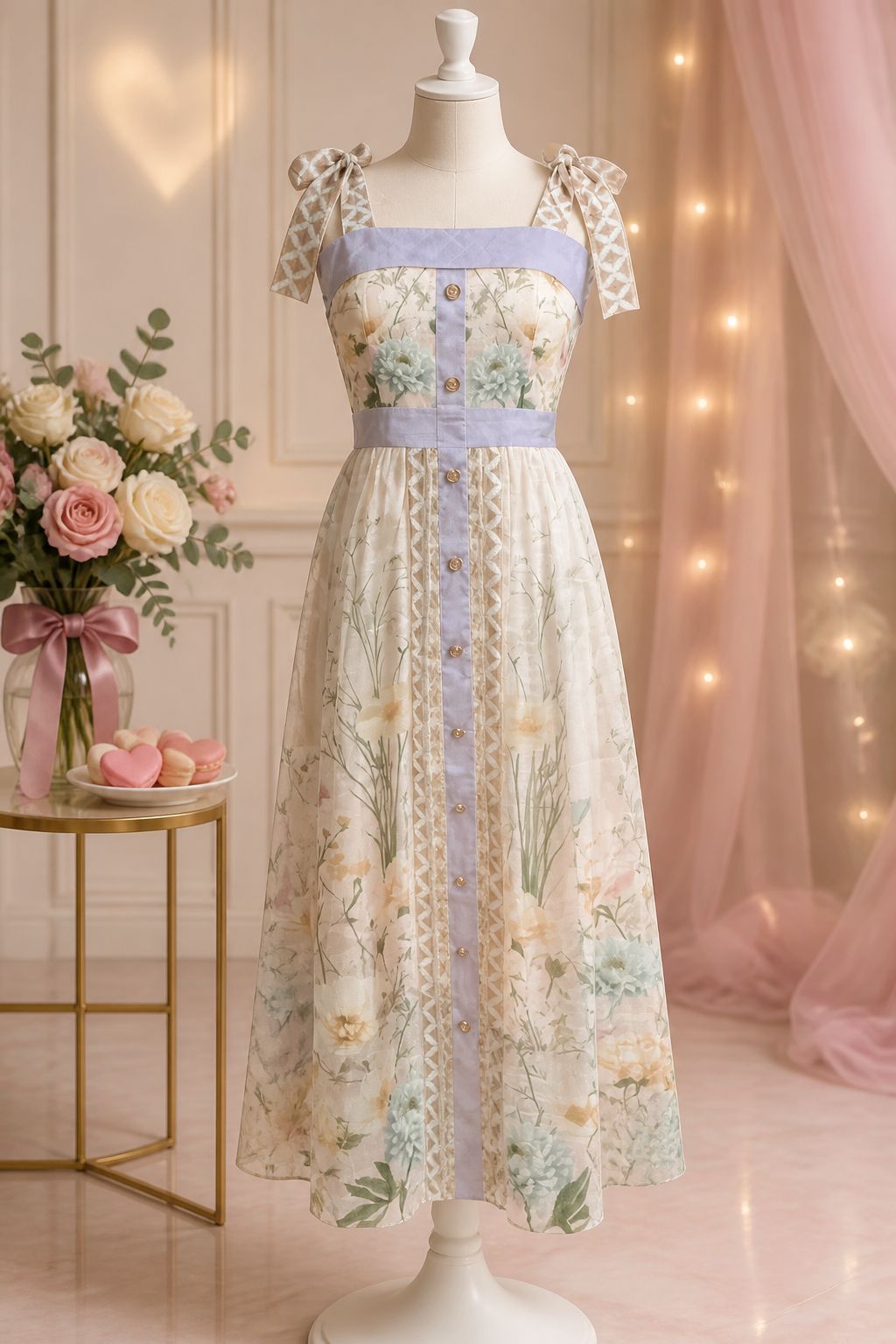 Summer dress floral pattern sleveless