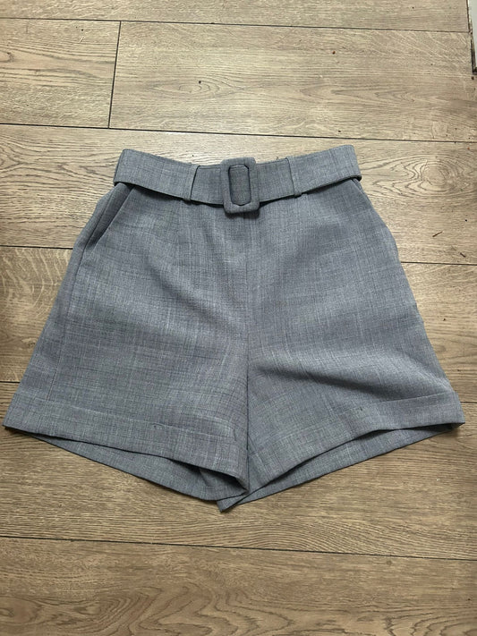 Tailored Belted Shorts- Gray medium and Green large